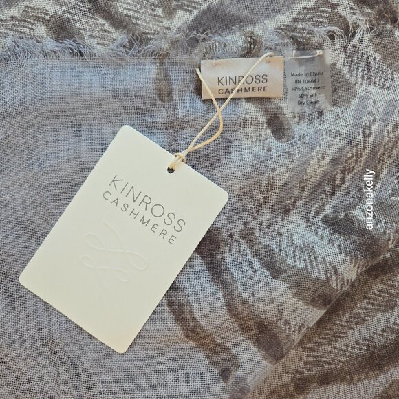 NWT Kinross Silk Cashmere Scarf Lightweight - Picture 2 of 10